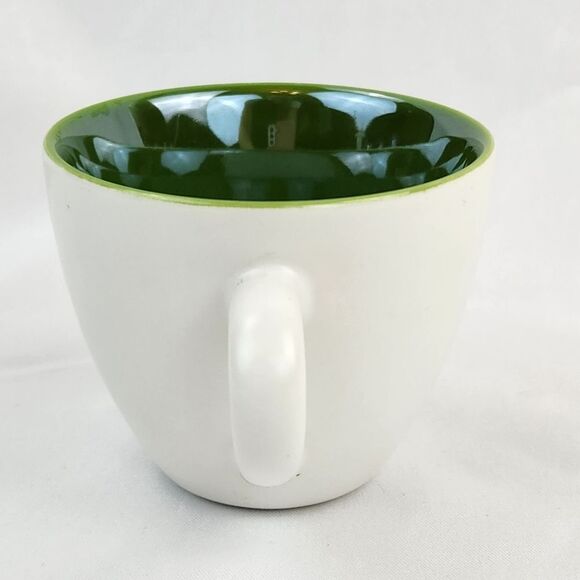 ☕️Starbucks 2005 White & Green Pearlescent Demitasse 4oz Espresso Mug - Picture 5 of 10